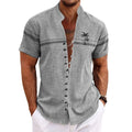 New Men's Linen Short-Sleeved Shirt, with a Fashionable | SAMAG