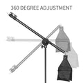 LED Light Continuous Lighting Studio Kit Boom Arm 50x70CM Softbox for Photography Lighting and Photo Vedio Shooting Equipment