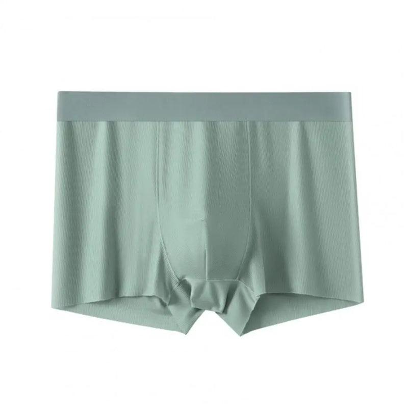 Men Boxers Thin Breathable Soft Ice Silk Seamless Daily Wear Anti-septic High Elasticity Male Underpants Men Underwear