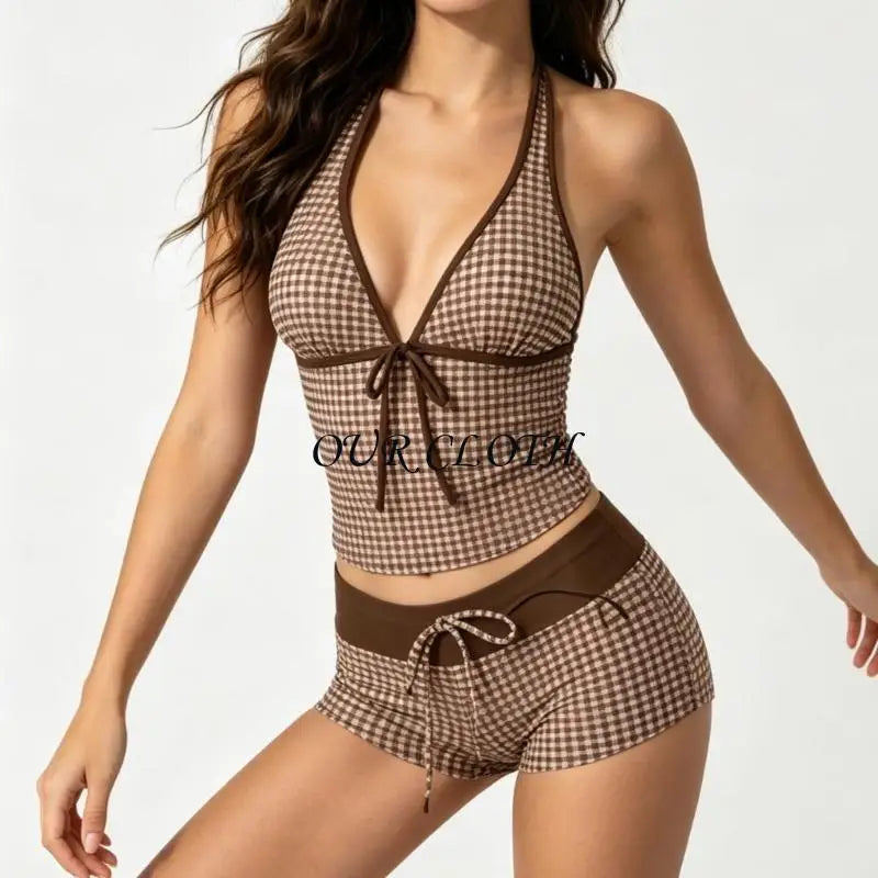 Women's Tankini Swimsuits with Shorts Vintage Beach | SAMAG