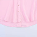 HipSeam Wide Sleeved Shirt Women Spring Asymmetric Hem Button Women's Shirts Simple Lady Johnny Collar Shirts & Blouses