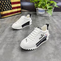 2026 New Men's Black Breathable Casual Shoes High Street Men's Lace-up Wear-resistant Casual Shoes Men's Shoes