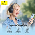 Baseus BH1 Lite ENC Wireless Headphones Bluetooth 6.0 Clear Call Headsets Super Bass Hit Earphones 80H Playtime Over Ear Headset