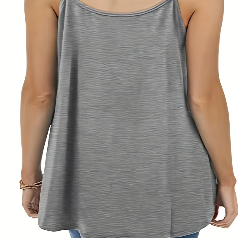 Plus Size Women's Casual Sleeveless Loose Fit Tank Top Soft Lightweight Summer Camisole