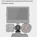 FEICHAO Triple Cold Shoe Mount Adapter Monitor Hot Shoe Extension Seat Mic Fill Light Bracket Holder for DSLR Camera Cage Rig