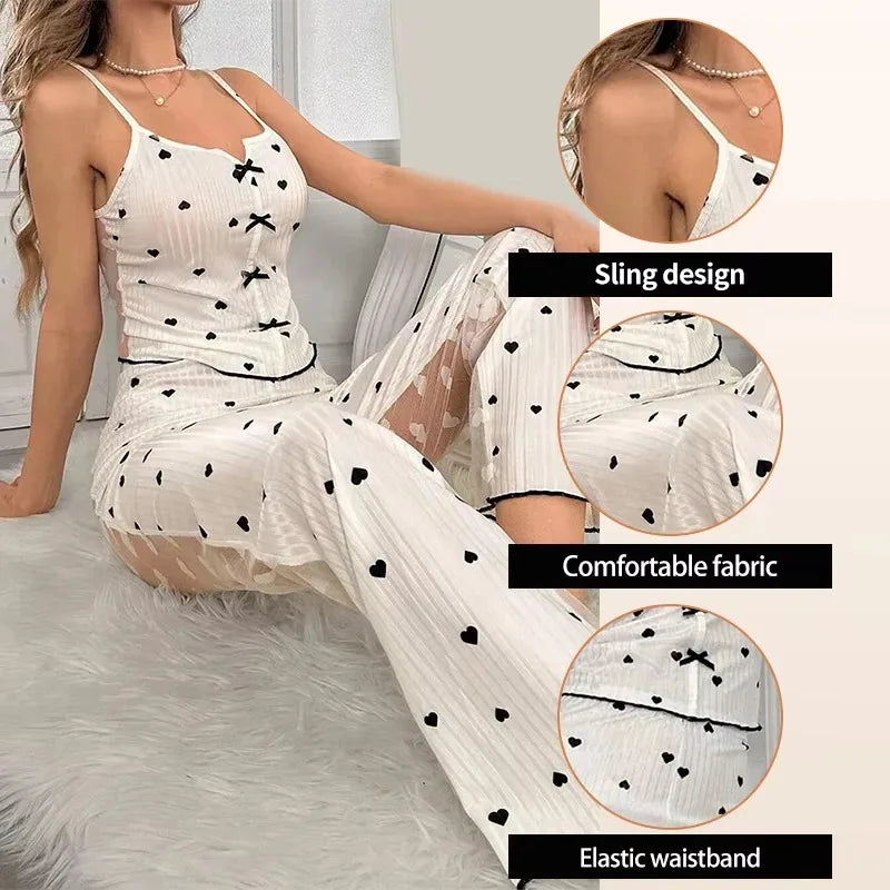 2-Piece Women's Sexy Transparent Mesh Lace Set | SAMAG