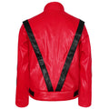 Jacket for Men's Cosplay Michael Jackson Thriller Halloween Party Male Red Top Coat Costumes New Stage Show Wear Singer Costume