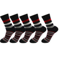 5 Pair Men's Striped Combed Cotton Socks Original Design | SAMAG