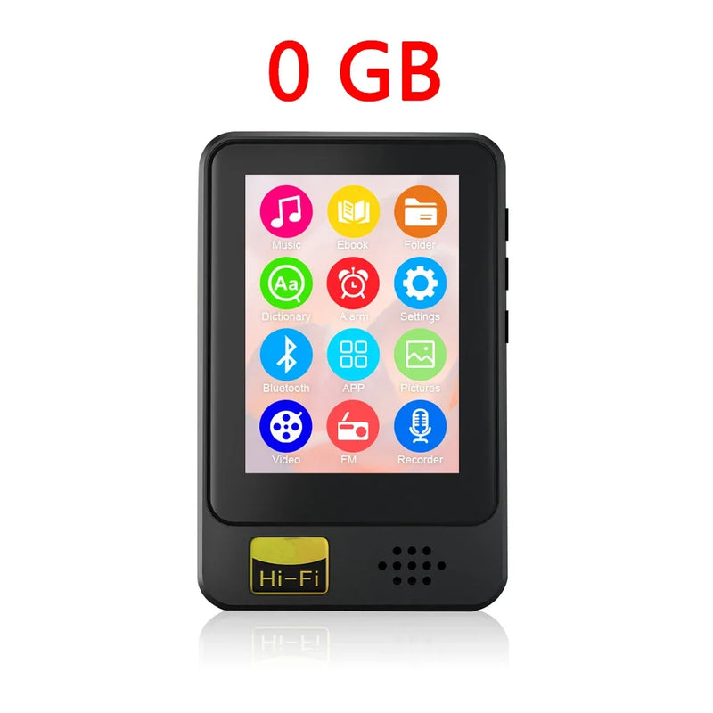 Mini Walkman Full Touch Screen MP3 Player 1.77 Inch Student E-book Reader MP4 Video Player with Built-in Speaker