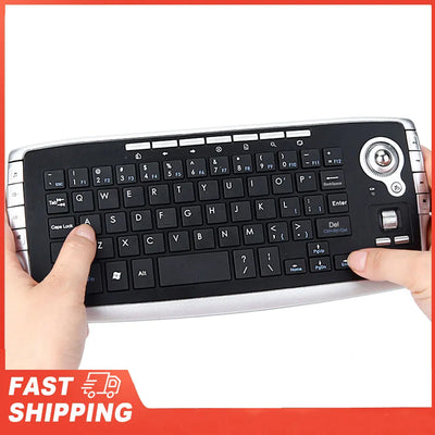E30 2.4GHz Wireless Keyboard with Trackball Mouse Scroll | SAMAG