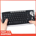E30 2.4GHz Wireless Keyboard with Trackball Mouse Scroll Wheel Remote Control for Android TV BOX Smart TV PC Notebook Silver