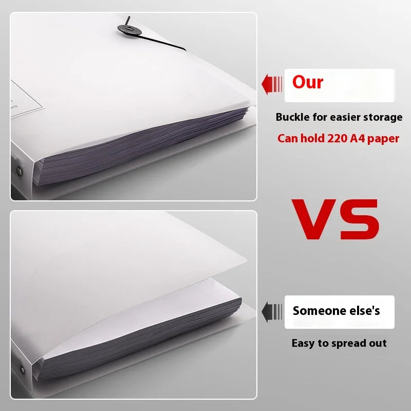 NONE Four Hole A4 Punched Binder 4-hole Folder Data Book Storage Book Clip Shell Insert Bag Paper Binding clip Office Notes