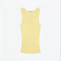 ANK Air Summer Top with Solid Color, Black and White Powder, Wide Shoulder Strap, I-Shaped Tank Top, Women's Sports, Daily Wear