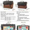 Vintage Military Canvas Leather Men Messenger Bag Men Shoulder Bag Men Bag tote Handbag Leather Briefcase Crossbody Bag Sling
