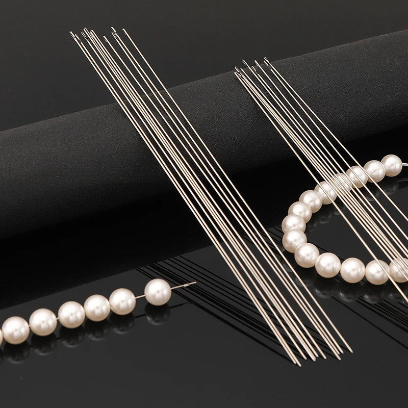 1-7pcs 17cm Long Stainless Steel Beading Needles with Box Beading Pins Accessories for Beads Bracelet Diy Jewelry Making Tools