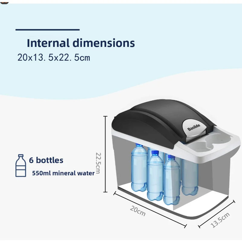 Car Refrigerator 8 Liters Dual-use For Home And Car, Cooling And Heating Box Mini Car Refrigerator