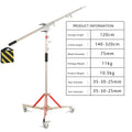 SH 2.9m Light Stand With Stainless Steel Kit Cross Arm  With Weight Bag Photo Studio Accessories Extension Telescopic Rod 2.49M