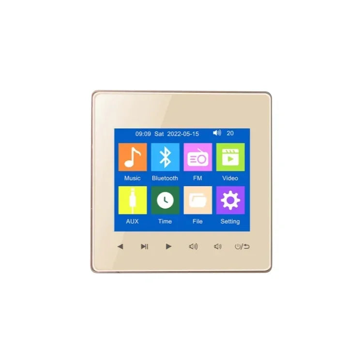 Home Bluetooth Wall Amplifier Background Music Host Control System Mini Touch Key Ceiling Speaker Audio Panel U Disk And TF Card