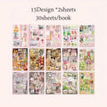 Mr. Paper 45 Sheets/book Creative Sticker Book Used of DIY Phone Case Photo Frame Album Scrapbook Retro Decoration Art Stickers
