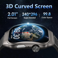 LAXASFIT 2.01 Inch Curved Screen Men's Smart Watch Bluetooth 5.3 HD Call Multiple Sports Modes Woman Smart Watch Holiday gifts