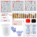 Transparent Epoxy Resin Casting Molds Kit Silicone Mold With Epoxy Glue For Earring Keychain Jewelry Making DIY Moule Silicone