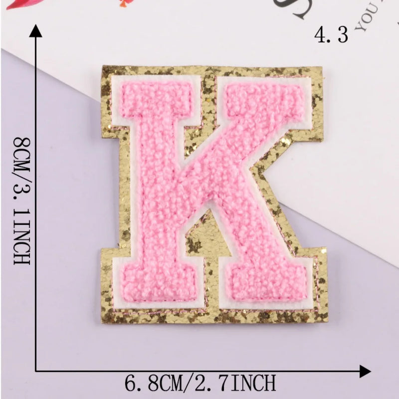 On Clothing Towel English Alphabet Decoration DIY Applique Accessories Patches Clothing Badges Clothes Embroidery Appliques