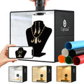 Lightdow Photo Lighting Studio Shooting Tent Box Folding Durable CRI95 Ring 120pcs LEDs Light +6 Colors Backdrops 40*40*30cm
