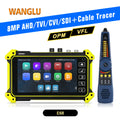 WANGLU 4K H.265 IP Camera Tester 8MP AHD TVI CVI SDI Analog IP Camera Monitor Tester Auto HD CCTV Camera Tester WiFi Analyzer