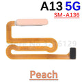 New For Samsung A13 A135 A136 A137 A03s A037 Home Button Fingerprint Sensor Flex With Power Key Button Flex Cable