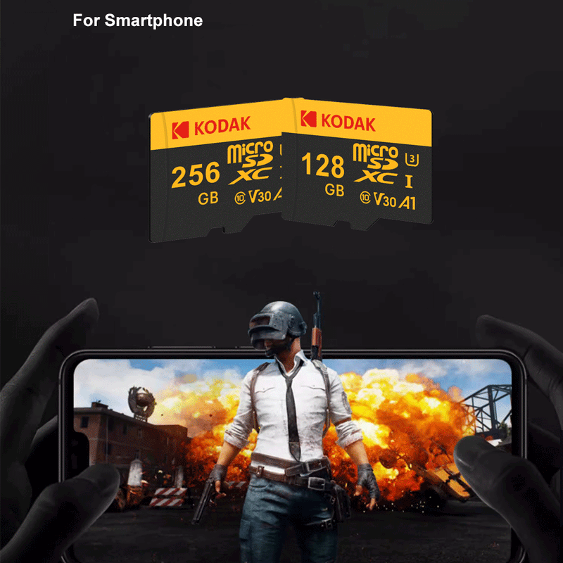 KODAK Micro SD 512GB 256GB Memory Card UP TO 100MB/s C10 U3 32GB 64GB 128GB TF Card 4K HD For USB Card Reader Adapter Microsd