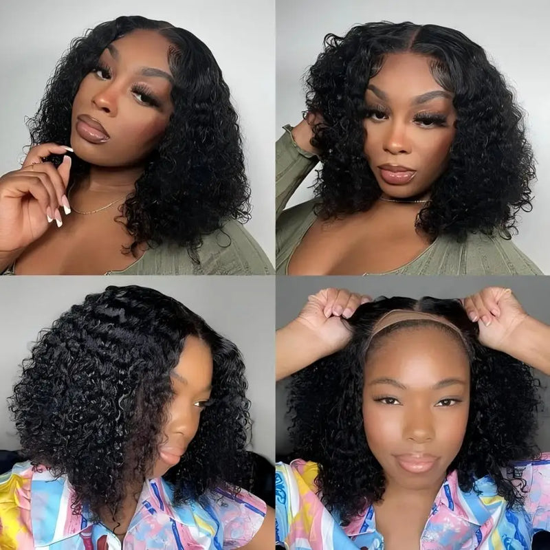 Wear And Go Glueless Bob Wig Human Hair Short Body Wave Lace Front Wigs Pre Cut Brazilian Hair 4X4 Hd Lace Closure Wig For Women