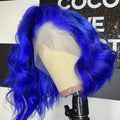 Hot Red Short Body Wave Lace Front Wigs 13x4 HD Bob Lace Wig Pre Plucked Glueless Synthetic Daily Wear Cosplay Heat Resistant