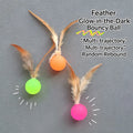 Elastic Bouncy Badminton Cat Toy Luminous Night Glow Pet Interactive Ball Self Play Boredom Relief Chew Resistant Training Game