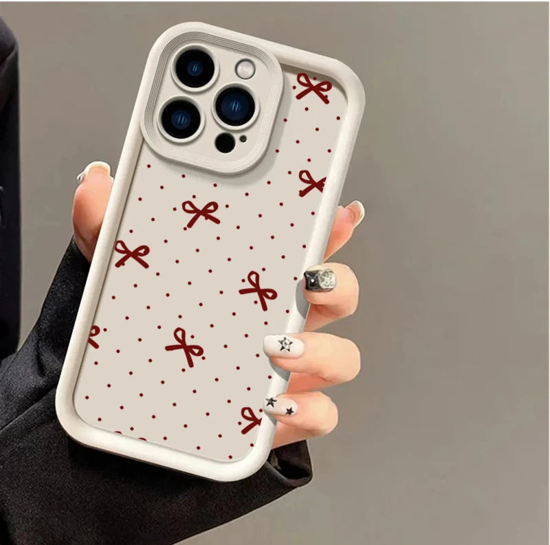 Luxury Pink Cartoon Bow Tie Case For Xiaomi Redmi 15C 15 14C 13C 12C A5 Note 12 13 14 15 Pro Plus 5G 4G 11 11S Protection Cover