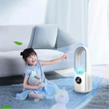 Lenovo Ice Cool Portable USB Air Cooler Fan with Purifying and Humidifying Mist Spray and LED Display Desktop Cooling for Office