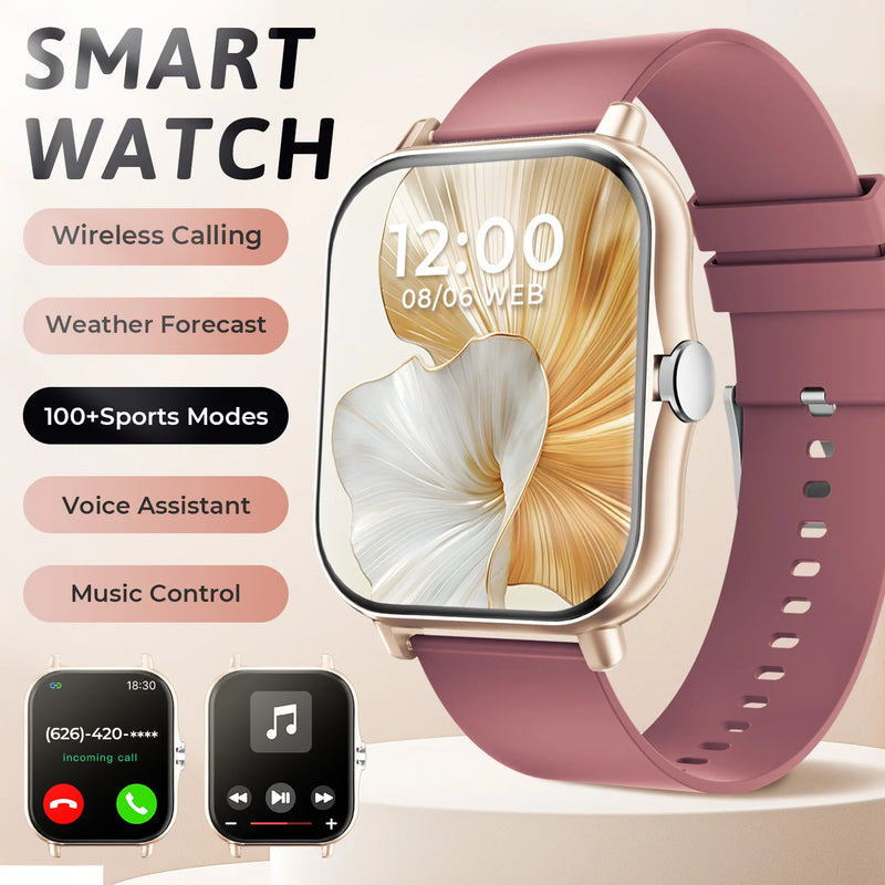2026 New Smartwatch Bluetooth Call Fitness Tracker Heart Rate Sleep Record Outdoor Sport Watch for  Android/IOS Men Women Gift