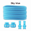 1 Pair Elastic Shoelaces Kit with Push Button Lock Stretch No Tie Shoe Laces for Running Sneakers Sports Shoes Adults Kids