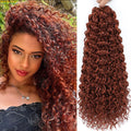 BEWILL GoGo Curl Crochet Hair 14 18 Inches Water Wave Beach Curl Crochet Hair Ombre Synthetic Bohemian Braids Hair Extensions 1B