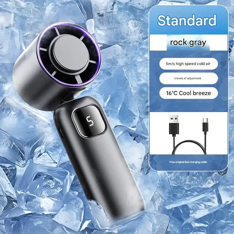 JPNPL 3000mah Electric Fan Portable Turbo Fan Rechargeable Cooling Handheld Desktop Dual-Purpose Air Conditioner for Camping