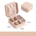 Portable Mini Jewelry Storage Box Travel Organizer Case Leather Earrings Necklace Ring Display - Visuel 11 | SAMAG