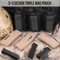 Tactical Molle Magazine Pouch Tactical Pouch Single/Double/Triple Rifle Pistol Mag Pouch 2-Layer Cartridge Holder for M4 M14 M16