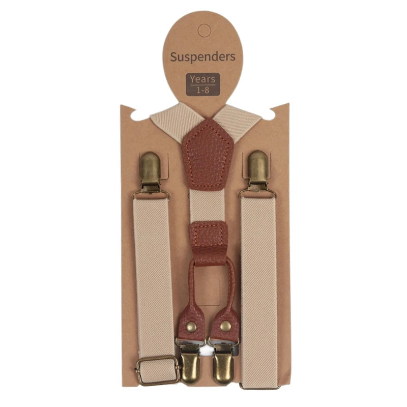 Cute Fashion Kids Elastic Leather Suspenders Children Belt Baby Boys Girls Adjustable Clip - on Y - Back - Visuel 8 | SAMAG