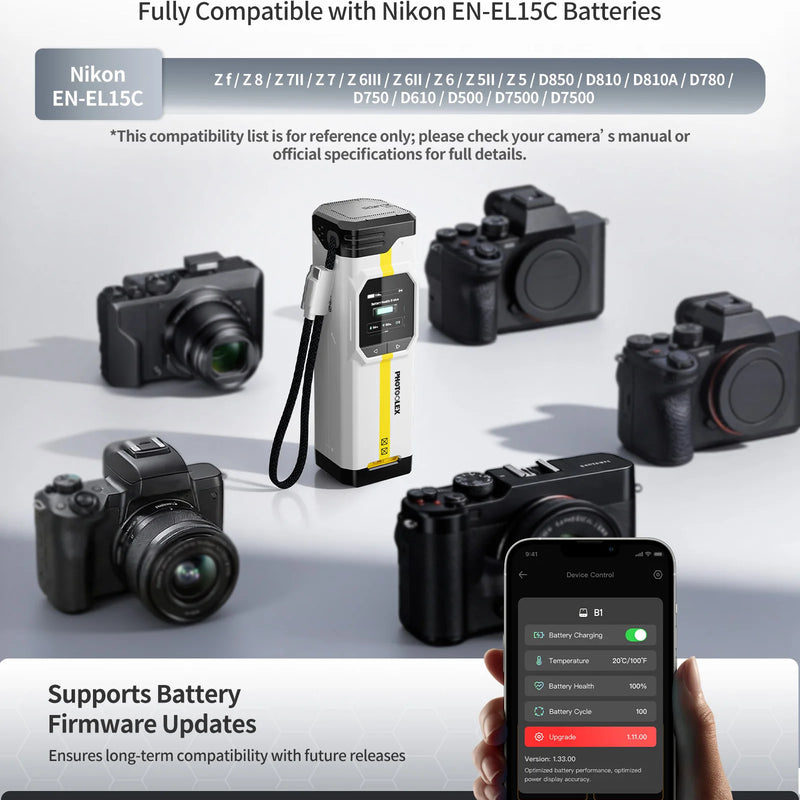 PHOTOOLEX BB Series Camera Battery Charger Fast Charging Portable Storage Box Suitable For Sony Canon Nikon Fuji Battery Box ﻿