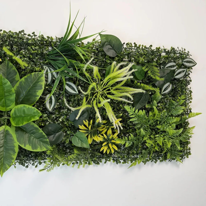15.75×47.24inch Artificial Simulated Green Plant Background Wall High-Quality Plastic Simulation Hanging Panel Garden Decora