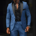 Men's slim-fit Suit 2-piece Wedding Groom Tuxedo Shawl | SAMAG