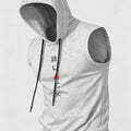 Men's Breathable Hooded Sleeveless Tank Top Casual Sports Vest Quick Dry Machine Washable Multi-Color All-Season 1 Piece