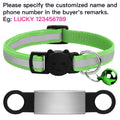 Customized Pet Collar Reflective Cat Collars Free Engraved Puppy Kitten Pet ID Nameplate Necklace With Bell Anti-lost For Cats
