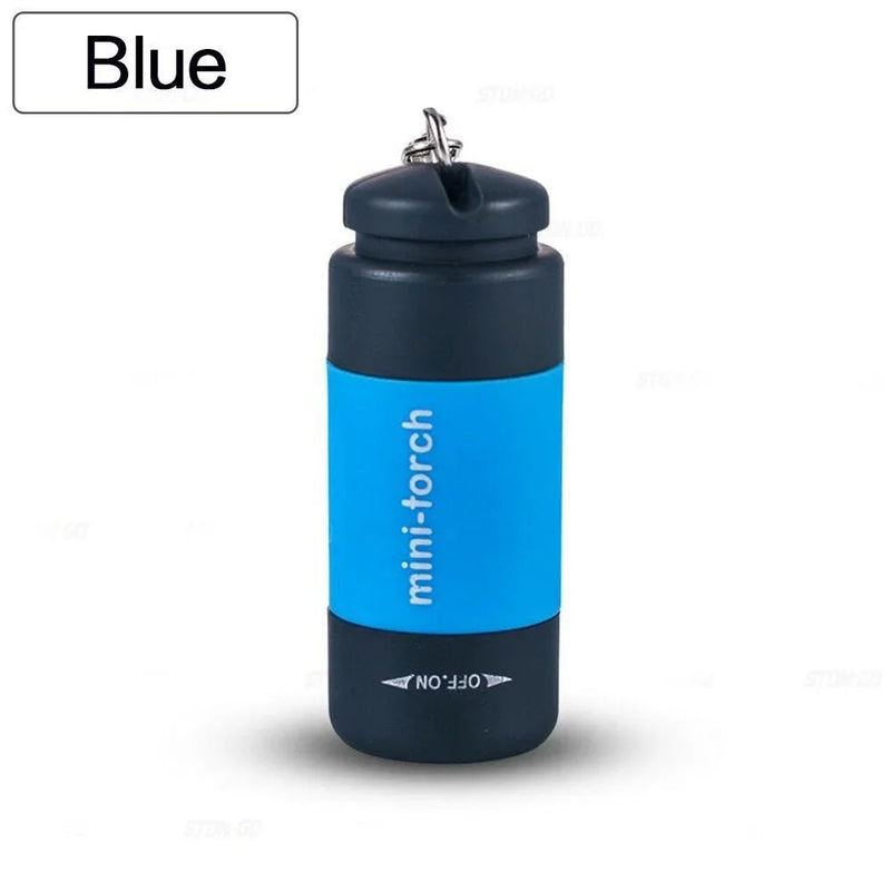 Pocket Keychain Flashlight Waterproof Outdoor Hiking Camping Mini FlashlightUSB Rechargeable LED Multifunctional Strong Light