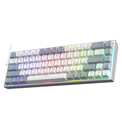 Redragon K631 Gery 65% Wired RGB Gaming Keyboard, 68 Keys | SAMAG
