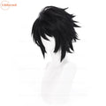 High Quality Anime L.Lawliet Cosplay Wig L Cosplay Short Black Fluffy Heat Resistant Synthetic Hair Halloween Party Wigs +WigCap